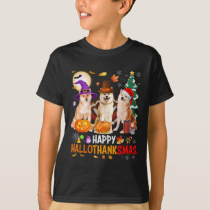 Weihnachts Shiba Inu Santa Halloween Happy Halloth T-Shirt