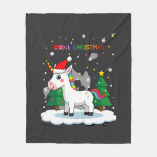 Weihnachts-Shirt Einhorn Mädchen Weihnachts-Outfit Fleecedecke