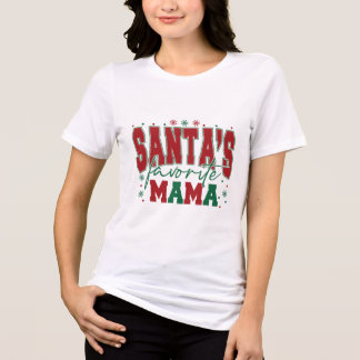 Weihnachts-Shirt für Frauen: Santas Lieblingsmutte Tri-Blend Shirt