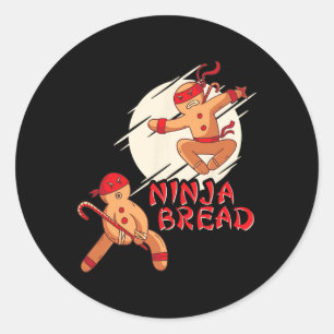 Weihnachts-Shirt für Jungs Männer Kinder Karate Ni Runder Aufkleber