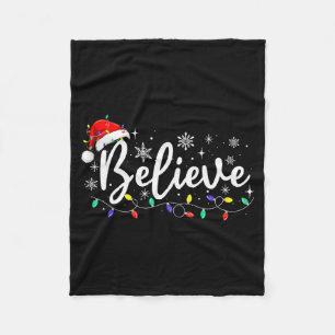 Weihnachts-Shirt - Glaube an den Weihnachtsmann, g Fleecedecke