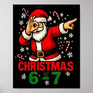 Weihnachts-Shirt - Lustiger Dabbing Weihnachtsmann Poster