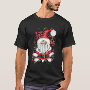 Weihnachts-Shirt Männer Herr Claus Santa Gnome Wei T-Shirt