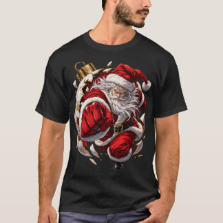 Weihnachts-Shirt mit Santa, Vintage-Comic-Grafik-T T-Shirt