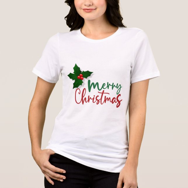 Weihnachts-Shirt Tri-Blend Shirt (Vorderseite)
