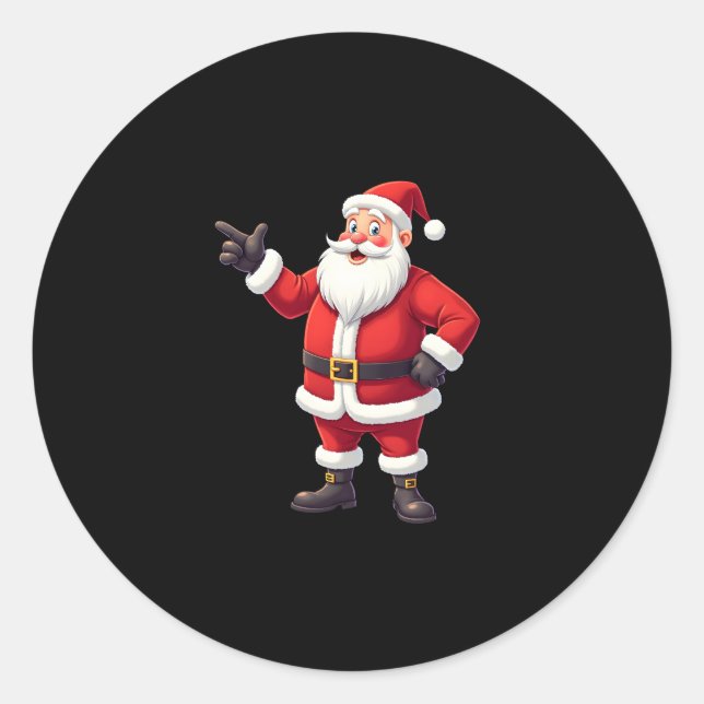 Weihnachts-Shirts für Jungs Kinder, die Weihnachte Runder Aufkleber (Vorderseite)