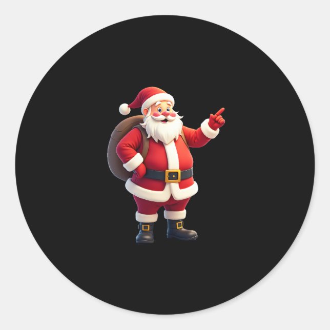 Weihnachts-Shirts für Jungs Kinder, die Weihnachte Runder Aufkleber (Vorderseite)