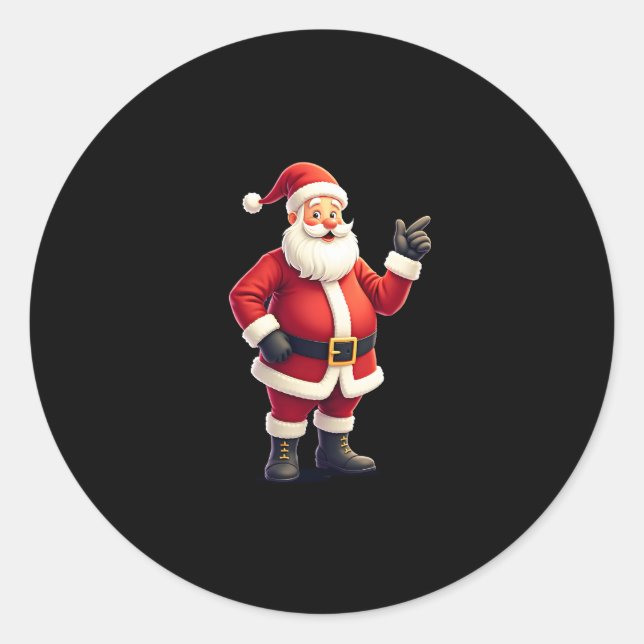 Weihnachts-Shirts für Jungs Kinder, die Weihnachte Runder Aufkleber (Vorderseite)