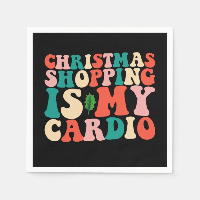 Weihnachts-Shopping ist mein Cardio-Urlaub Serviette (Vorderseite)