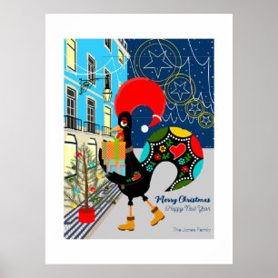 Weihnachts-Shopping mit dem portugiesischen Rooste Poster