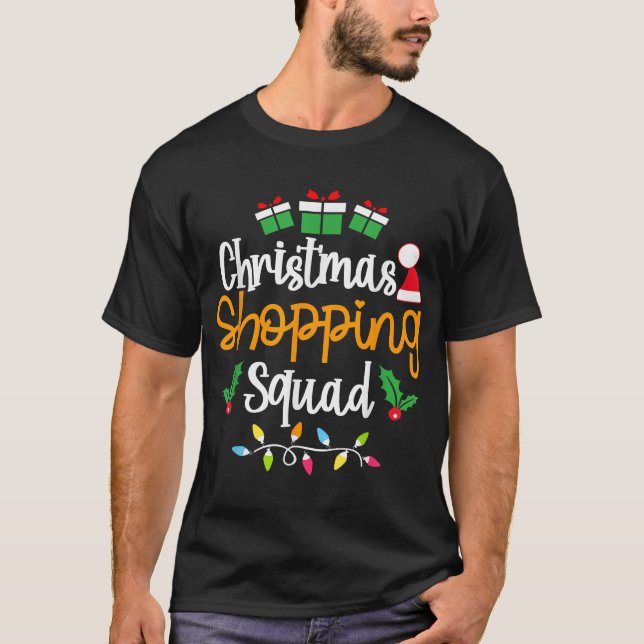 Weihnachts Shopping Squad Weihnachten Matching Wei T-Shirt (Vorderseite)