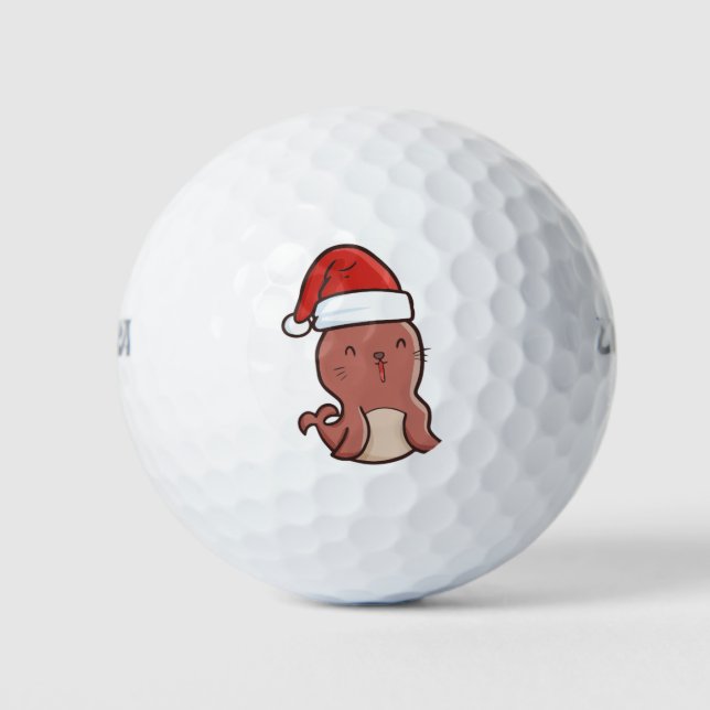 Weihnachts-Siegel Golfball (Vorderseite)