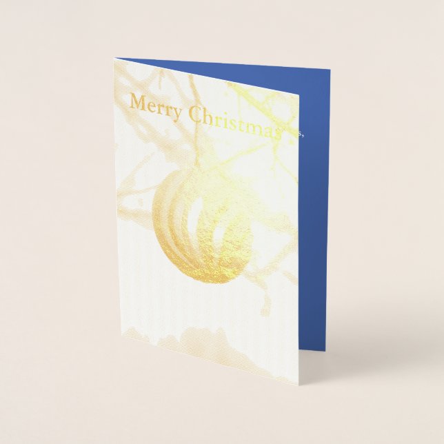 Weihnachts-Silberschmuck Ball Gold Foil Card Folienkarte (Vorderseite)