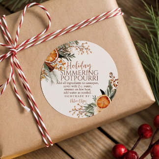 Weihnachts-Simmering-Potpourri-Geschenk Runder Aufkleber