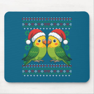 Weihnachts-Sittich-Hässlicher-Xmas-Pullover-Sittic Mousepad
