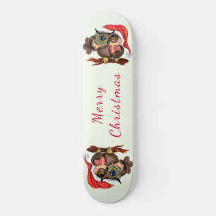 Weihnachts-Skateboard Baby Owl mit Geschenk Skateboard