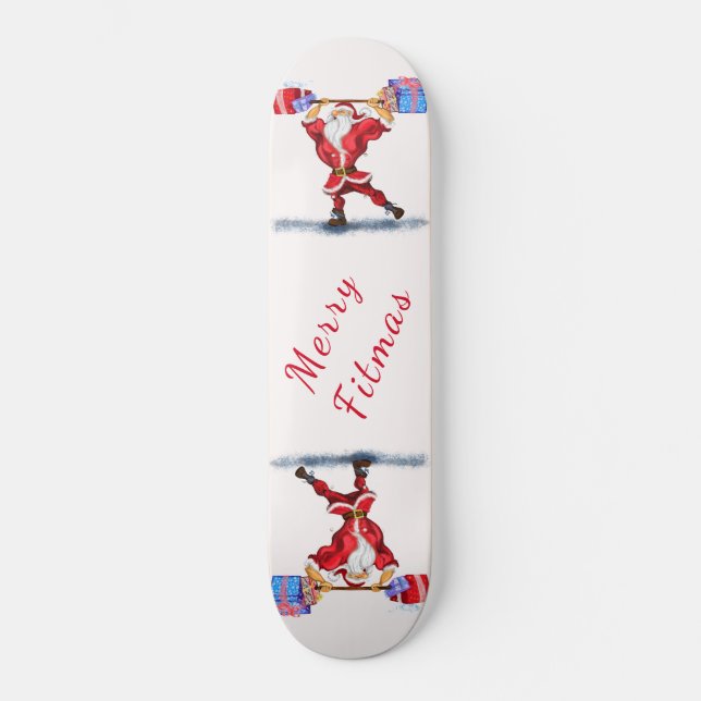 Weihnachts-Skateboard Bodybuilder Weihnachtslieder Skateboard (Vorderseite)