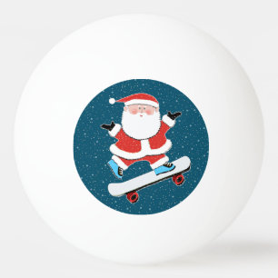 Weihnachts-Skateboarding-Skateboarder Tischtennisball