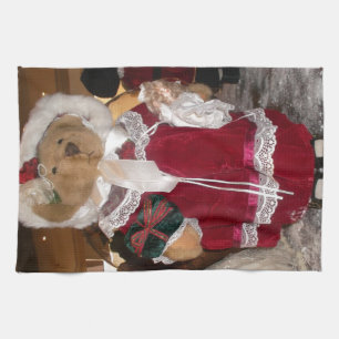Weihnachts Skater Teddy Bear Collection. Handtuch