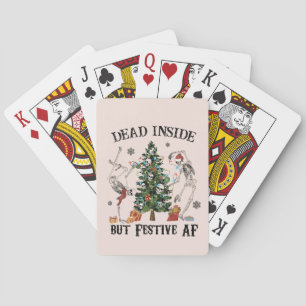 Weihnachts-Skelett - Totes Innen, aber festlich Spielkarten