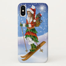 Weihnachts-Skier iPhone Case