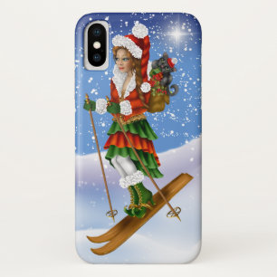 Weihnachts-Skier iPhone Case