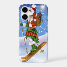 Weihnachts-Skier iPhone Case