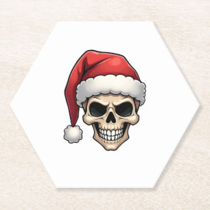 Weihnachts-Skull Funny Santa XMES Männer Frauen T Untersetzer