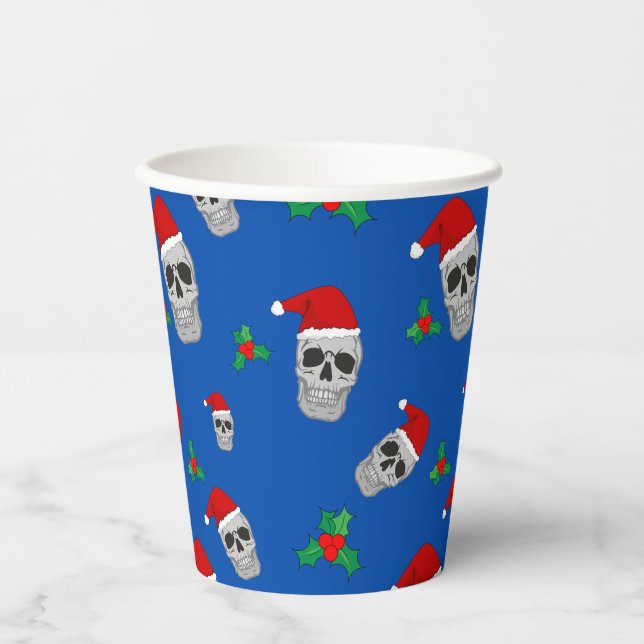 Weihnachts-Skull-Party-Cups - Stil 2 Pappbecher (Vorderseite)
