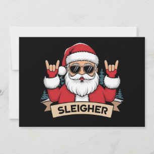 Weihnachts-Sleigher Santa Rock Xmas Rocker Feiertagskarte