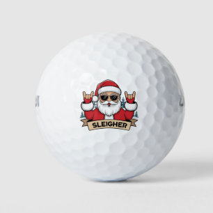 Weihnachts-Sleigher Santa Rock Xmas Rocker Golfball