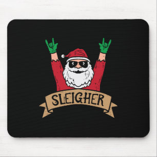 Weihnachts-Sleigher Santa Rock Xmas Rocker Men Wom Mousepad