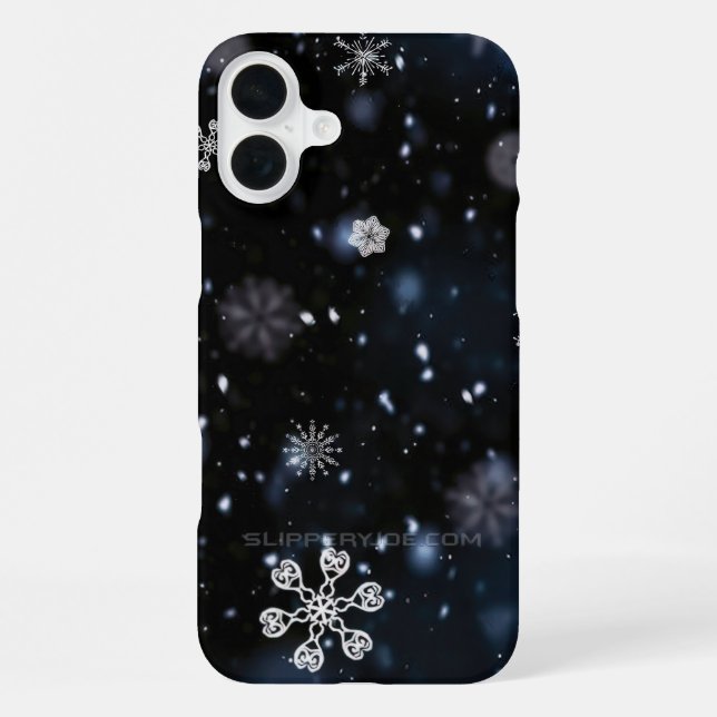 Weihnachts-SlipperyJoe fällt verschiedene Formen G iPhone Hülle (Rückseite)
