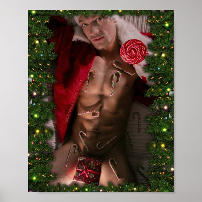 Weihnachts-SlipperyJoe-Gay Pride-Geschenke LGBTQIA Poster (Vorne)