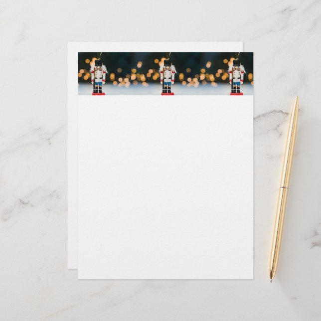 Weihnachts-SlipperyJoe Nutcracker figurine Ornamen Briefbogen (Vorderseite/Rückseite Beispiel)