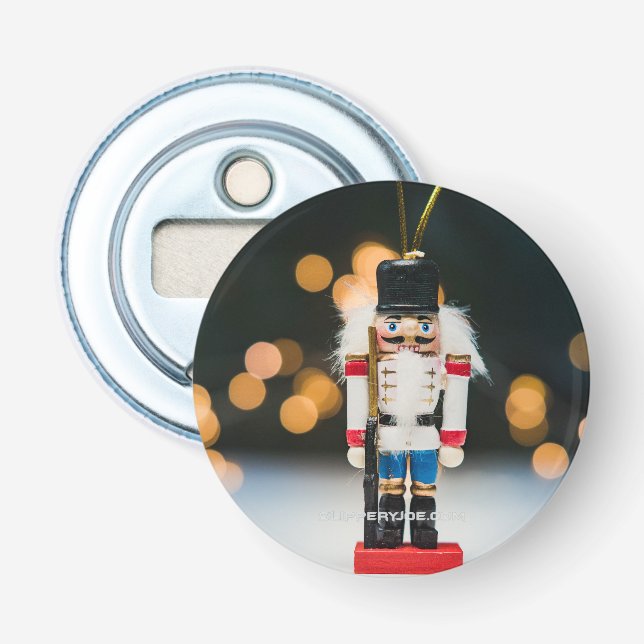 Weihnachts-SlipperyJoe Nutcracker figurine Ornamen Flaschenöffner (Vorderseite)