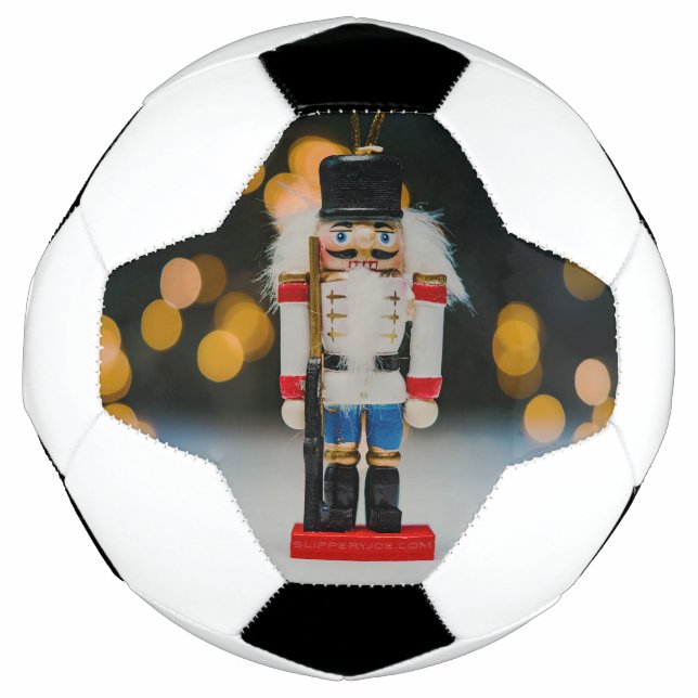 Weihnachts-SlipperyJoe Nutcracker figurine Ornamen Fußball (Vorderseite)