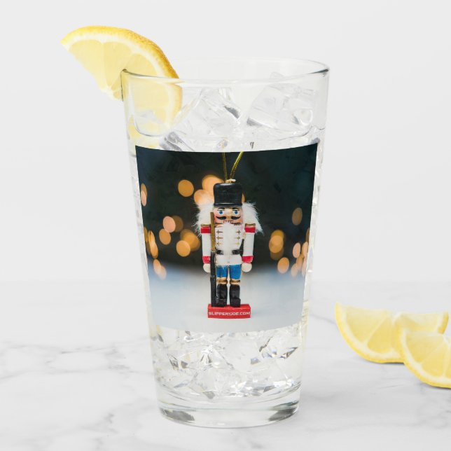 Weihnachts-SlipperyJoe Nutcracker figurine Ornamen Glas (Vorderseite Ice)