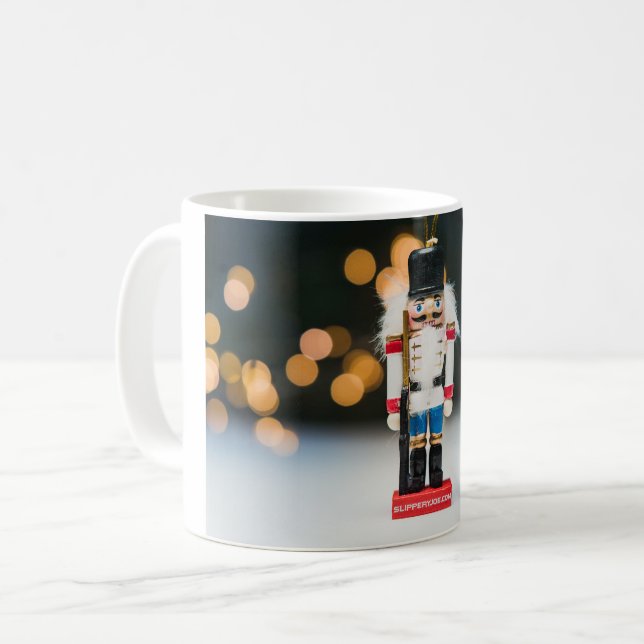Weihnachts-SlipperyJoe Nutcracker figurine Ornamen Kaffeetasse (Vorderseite Links)