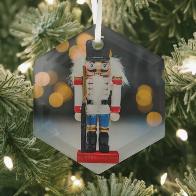 Weihnachts-SlipperyJoe Nutcracker figurine Ornamen Ornament Aus Glas (Insitu)