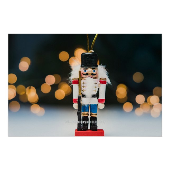 Weihnachts-SlipperyJoe Nutcracker figurine Ornamen Poster (Vorderseite)