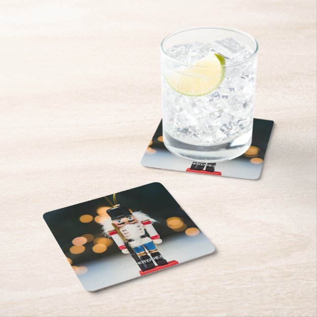 Weihnachts-SlipperyJoe Nutcracker figurine Ornamen Rechteckiger Pappuntersetzer (Vor Ort)