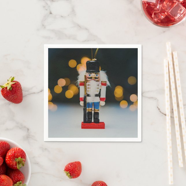 Weihnachts-SlipperyJoe Nutcracker figurine Ornamen Serviette (Beispiel)