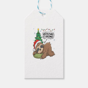 Weihnachts-Sloth Weckte Me Up Holiday Nickerchen Geschenkanhänger