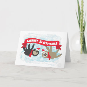Weihnachts-Slothcard - Frohe Slothmas Feiertagskarte