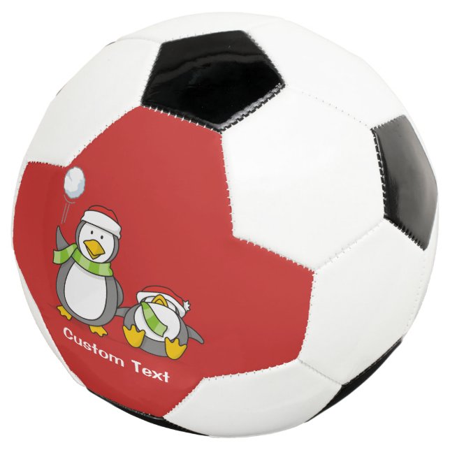 Weihnachts-Snowballpinguine Fußball (Dreiviertel)