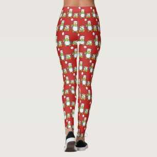 Weihnachts-Snowballpinguine Leggings