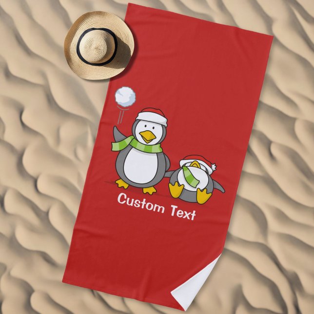 Weihnachts-Snowballpinguine Strandtuch (Von Creator hochgeladen)