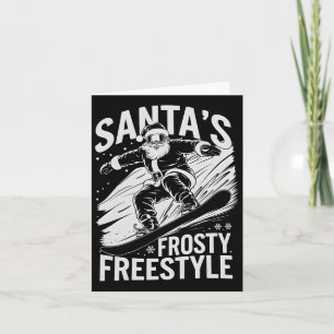 Weihnachts Snowboarden Santa Snowboarder Santas Fr Karte