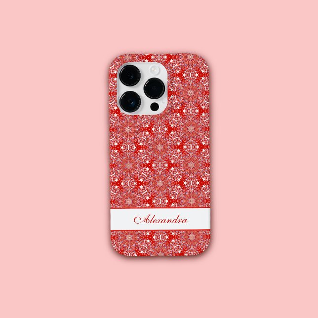 Weihnachts Snowflake Star Pattern Personalisiert R Case-Mate iPhone Hülle (Von Creator hochgeladen)